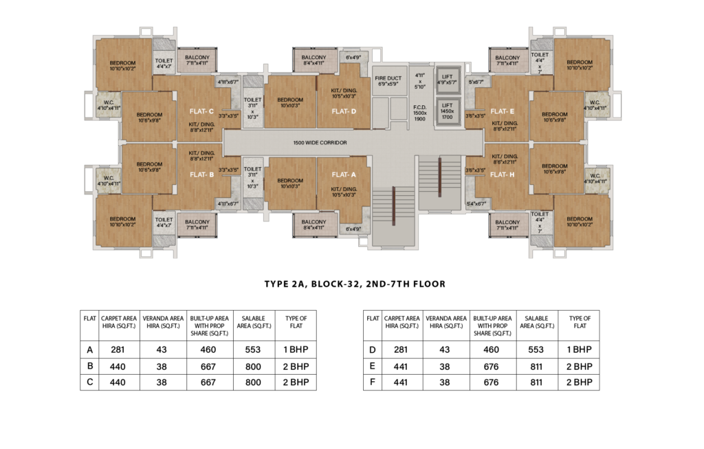 Type-2A Block 32, 2nd-7th Floor
