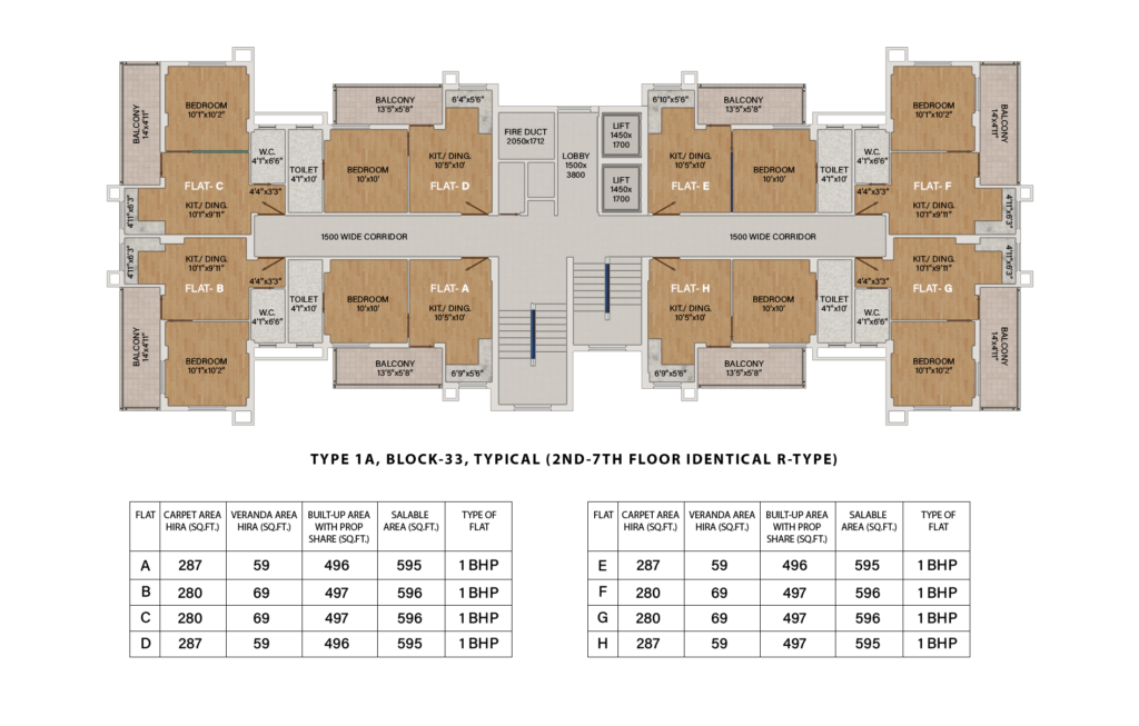 Type-2A Block 32, 2nd-7th Floor