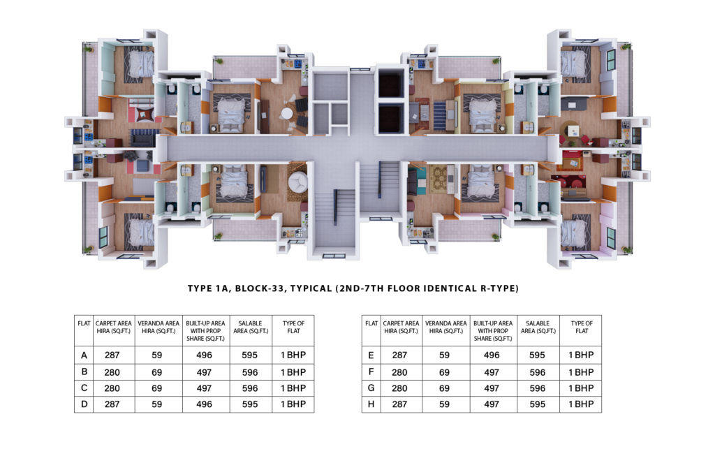 Type-1A Block 33, 2nd-7th Floor