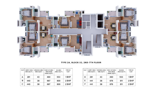 Type-2A Block 32, 2nd-7th Floor